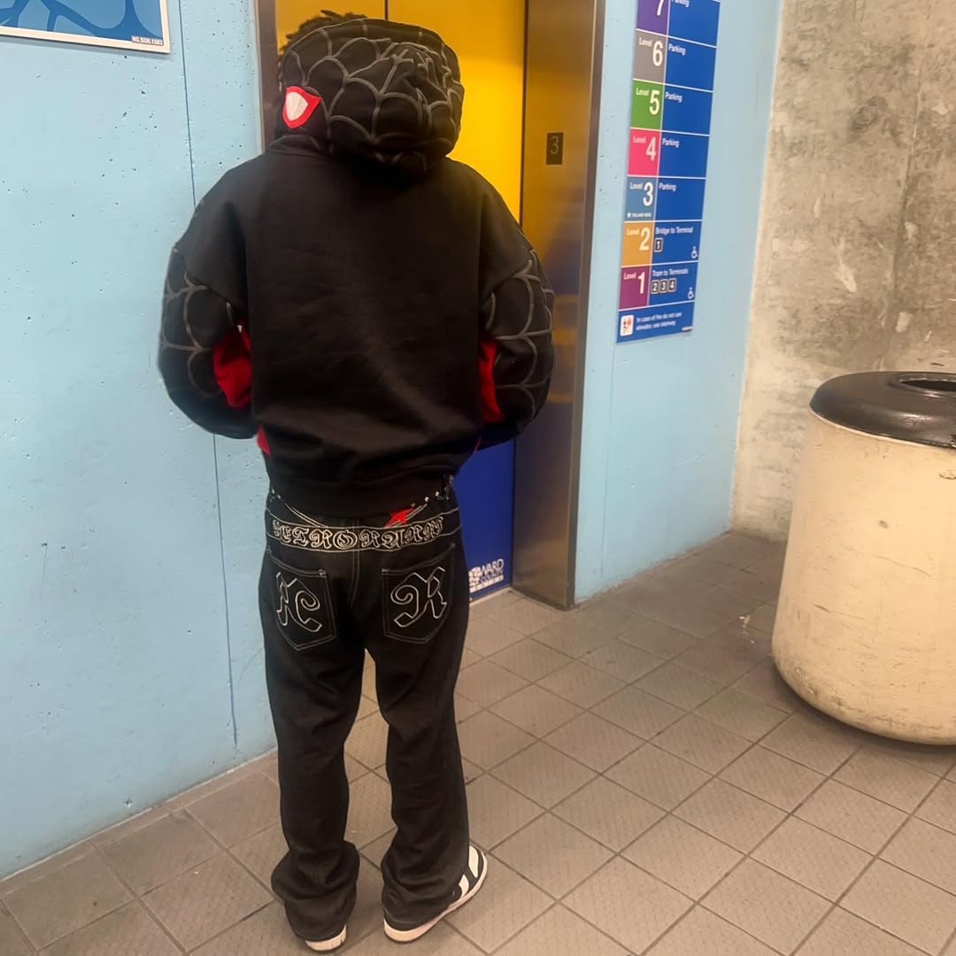 Spidey Society OG Black Zip-Up Jacket – Shadow Edition - Prime Fitz