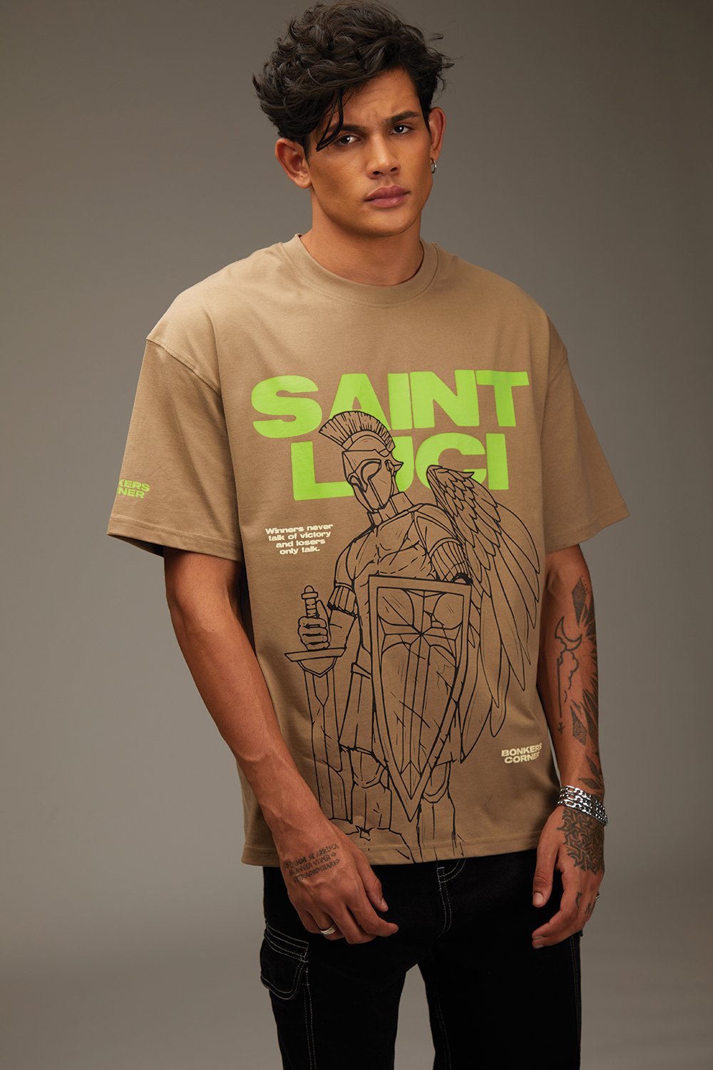Saint Luci Beige Oversized T-shirt