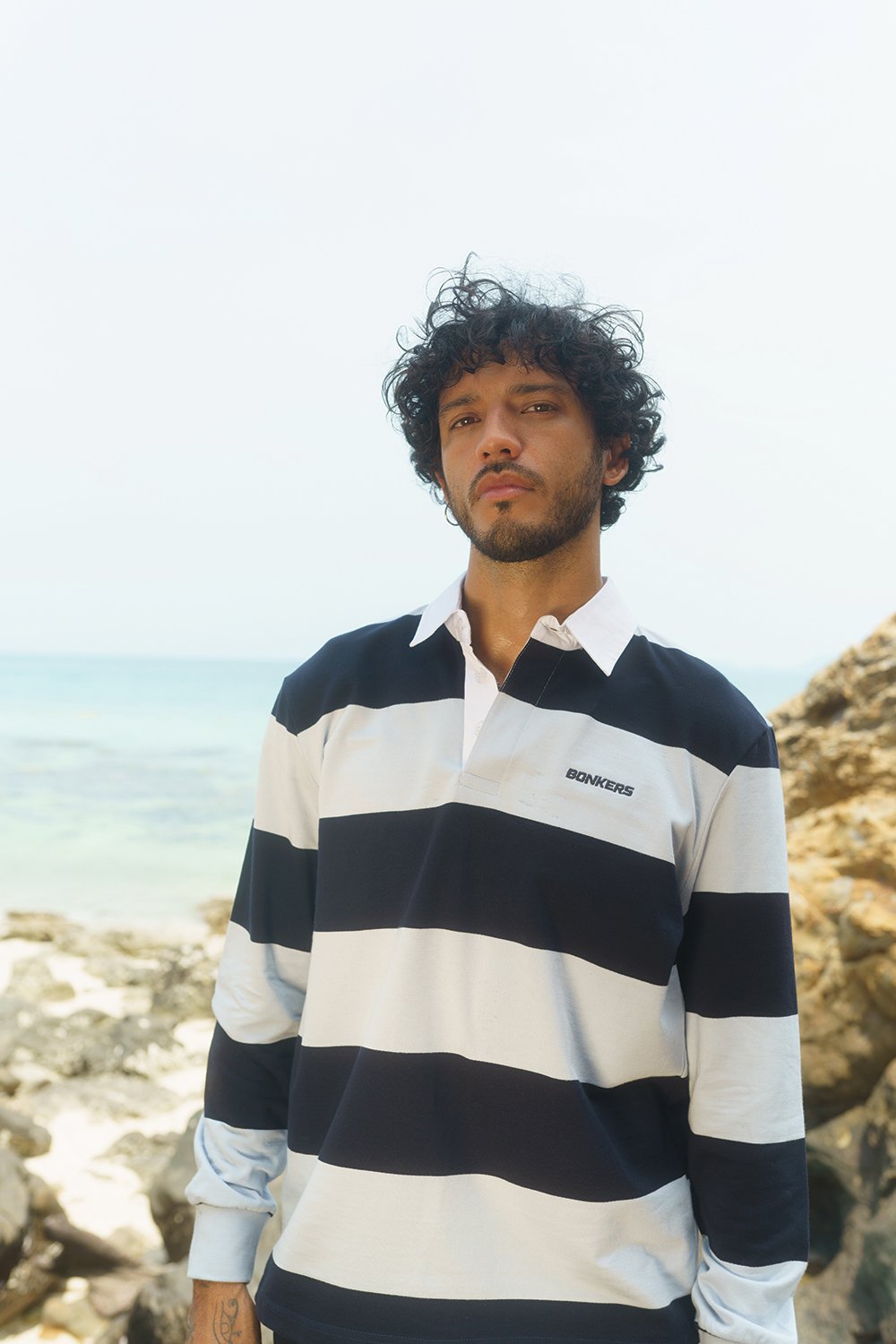 Shades Of Blue Stripe Heavyweight Polo