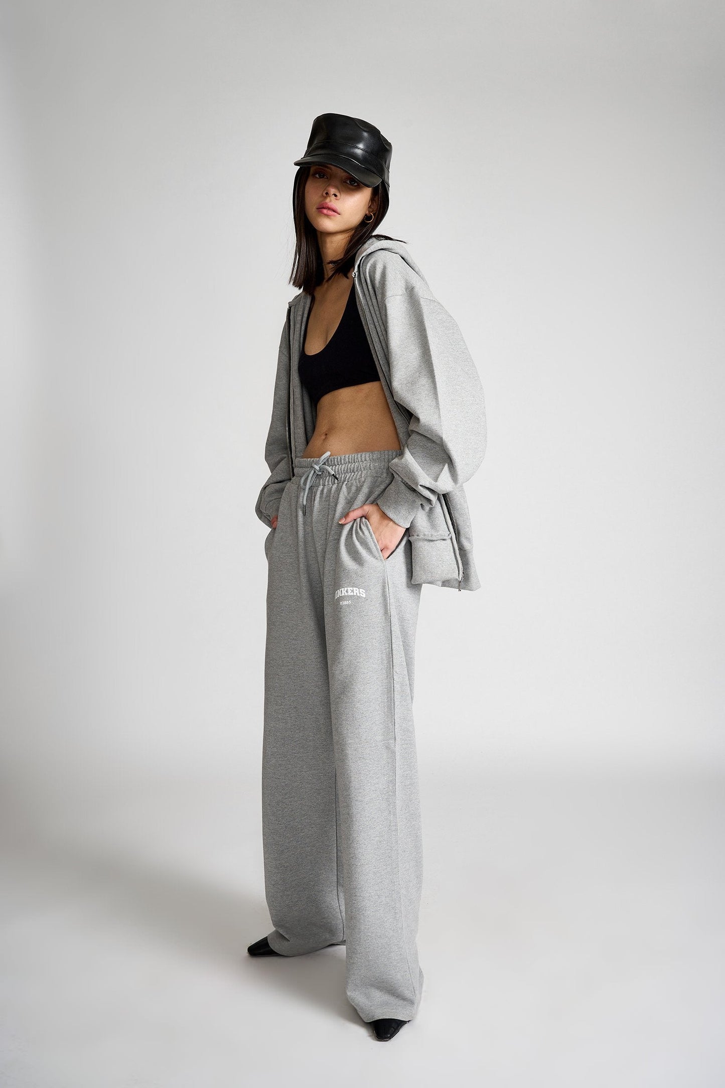 Smokey Grey Melange Zipper