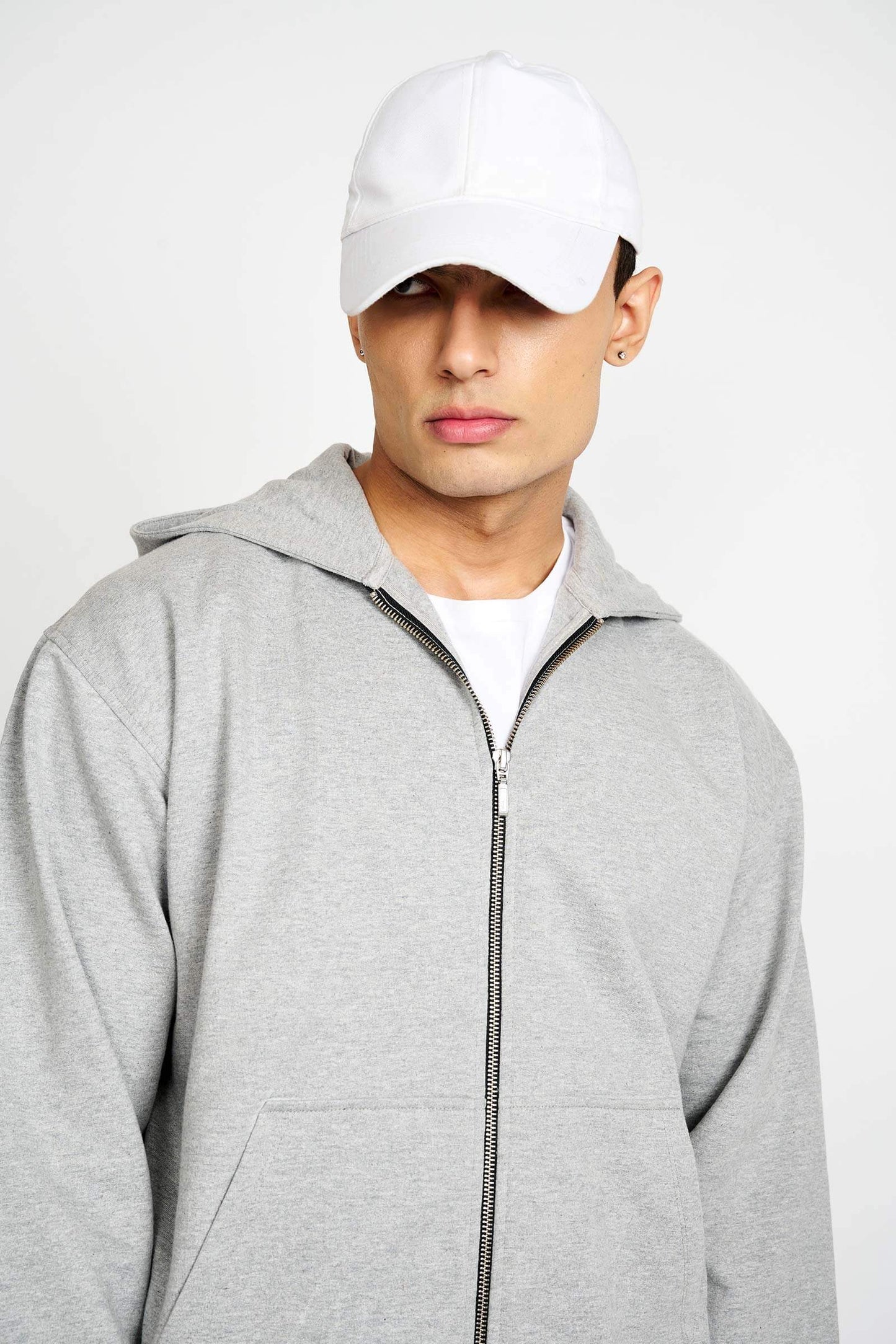 Smokey Grey Melange Zipper