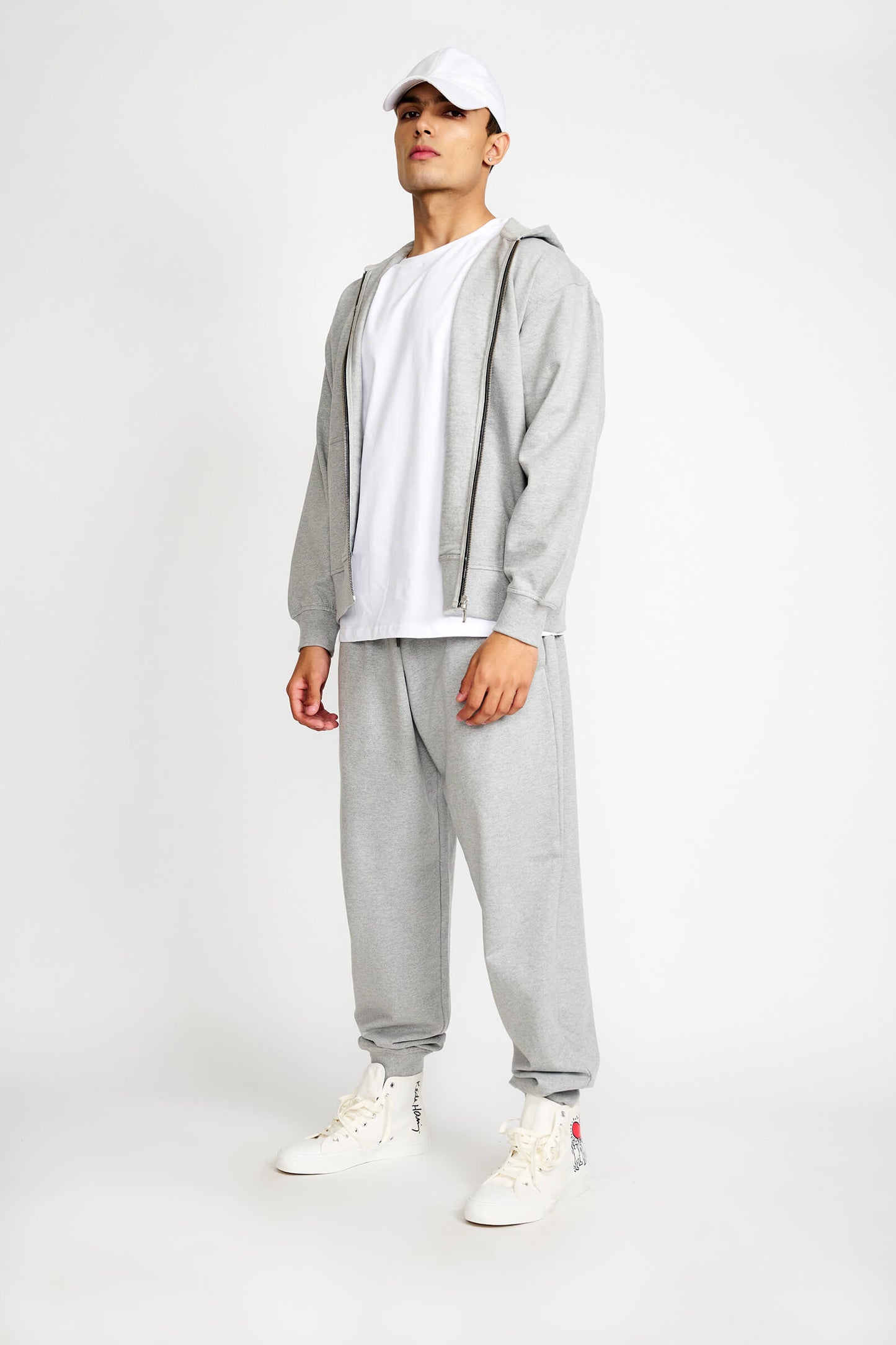 Smokey Grey Melange Zipper