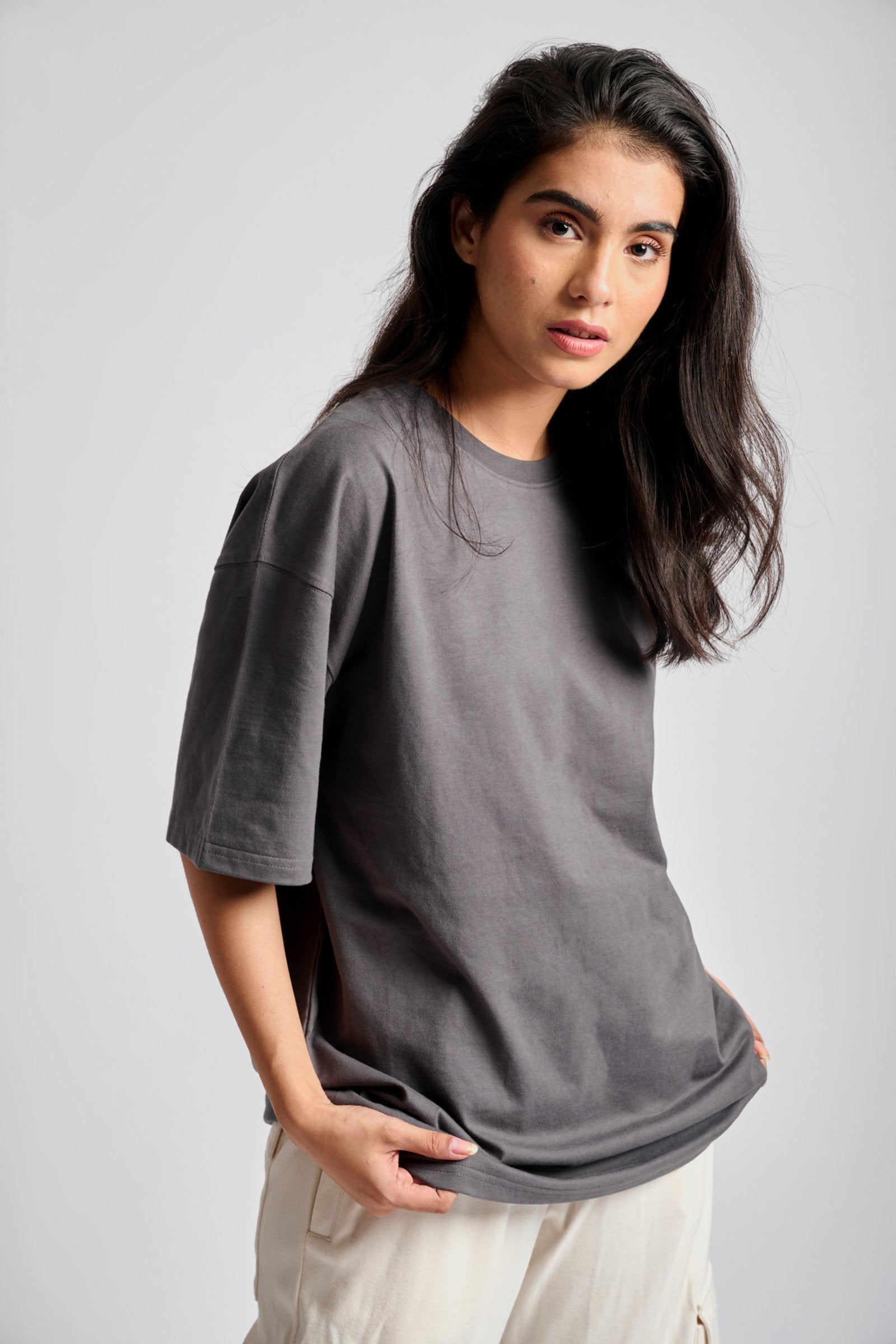 Space Grey Heavyweight Oversized T-shirt