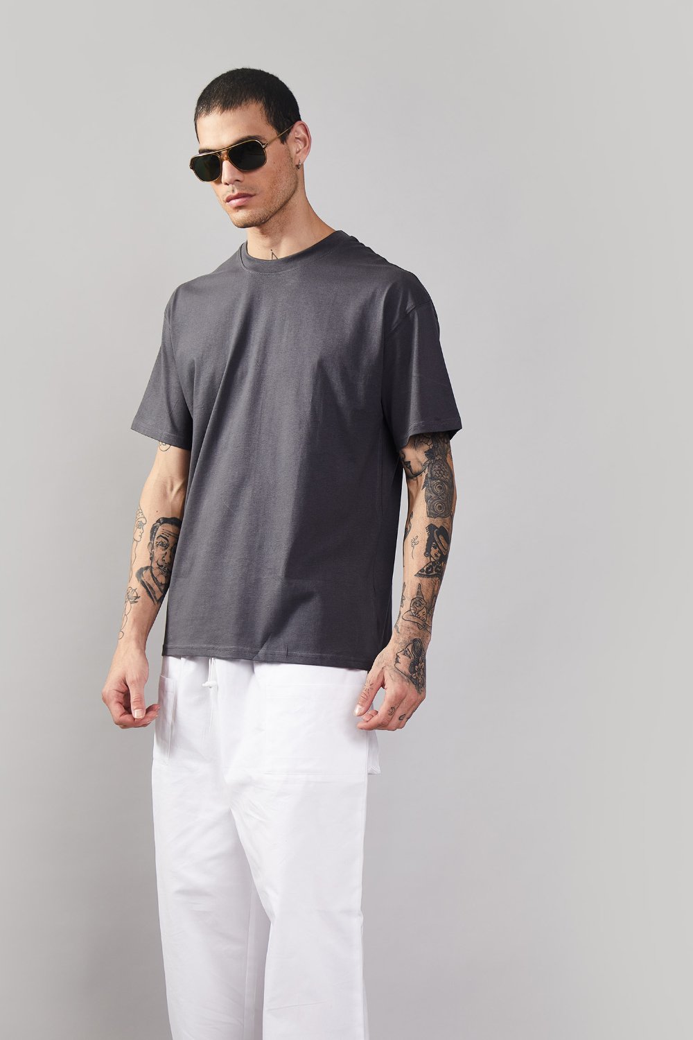 Space Grey Heavyweight Oversized T-shirt