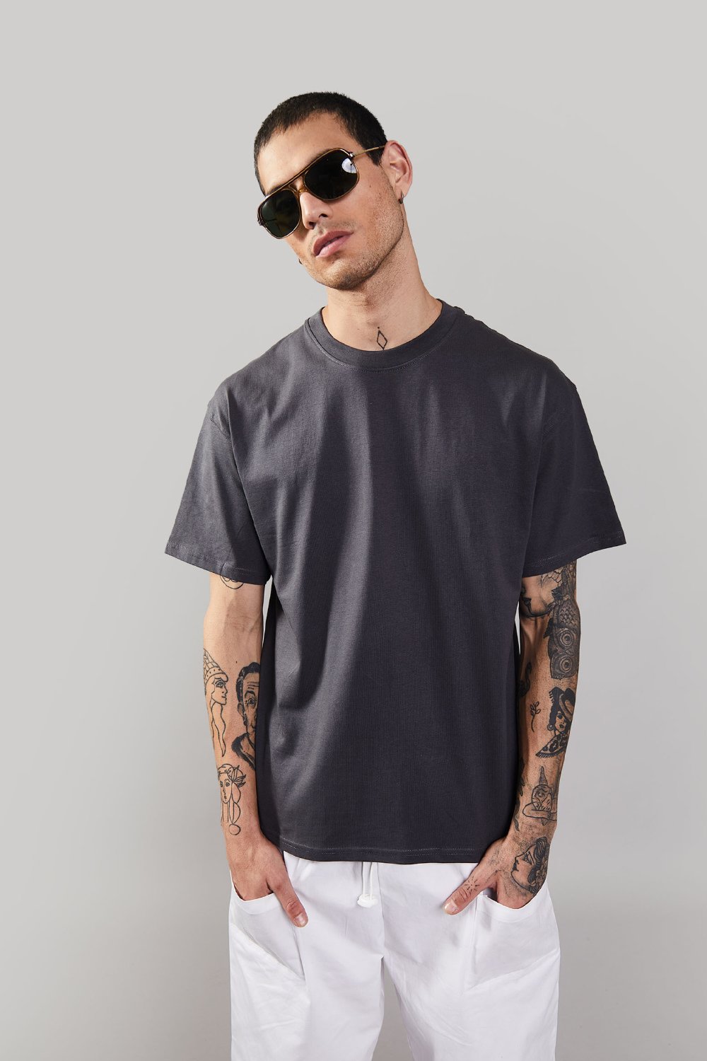 Space Grey Heavyweight Oversized T-shirt