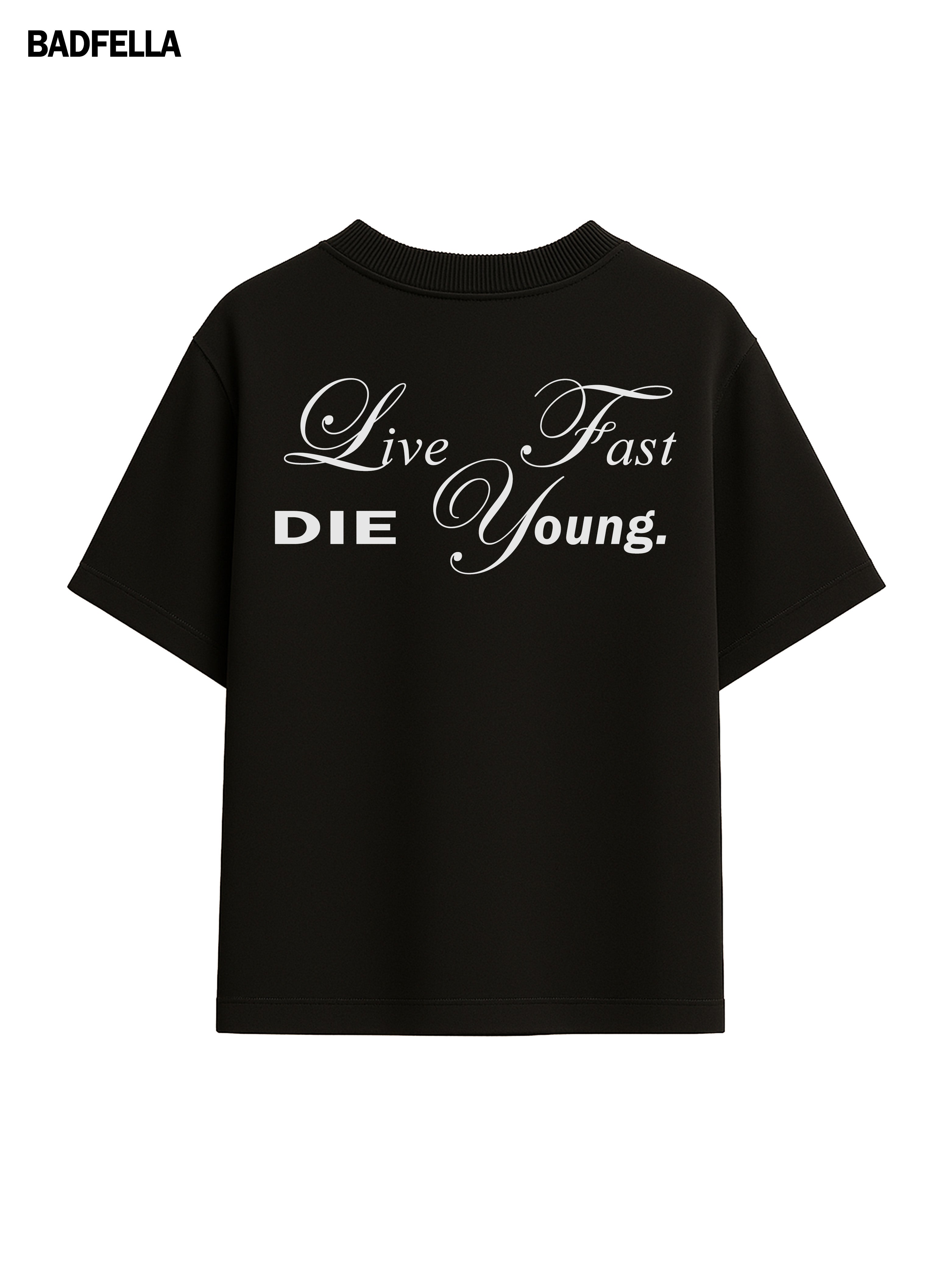 Live Fast Die Young Oversized Boxy Tee - Prime Fitz