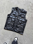 Tactical Streetwear Reloaded – Elite Utility Leather Vest - Prime Fitz