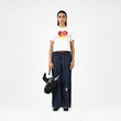 HUEMN Toothed cropped tee