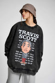 Travis Scott Faded Effect Heavyweight Sweatshirt