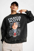 Travis Scott Faded Effect Heavyweight Sweatshirt