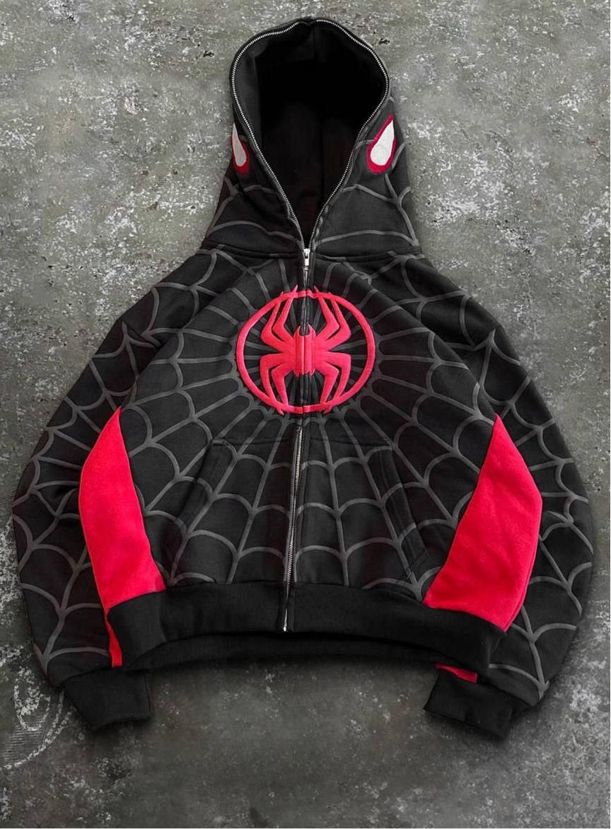 Spidey Society OG Black Zip-Up Jacket – Shadow Edition - Prime Fitz