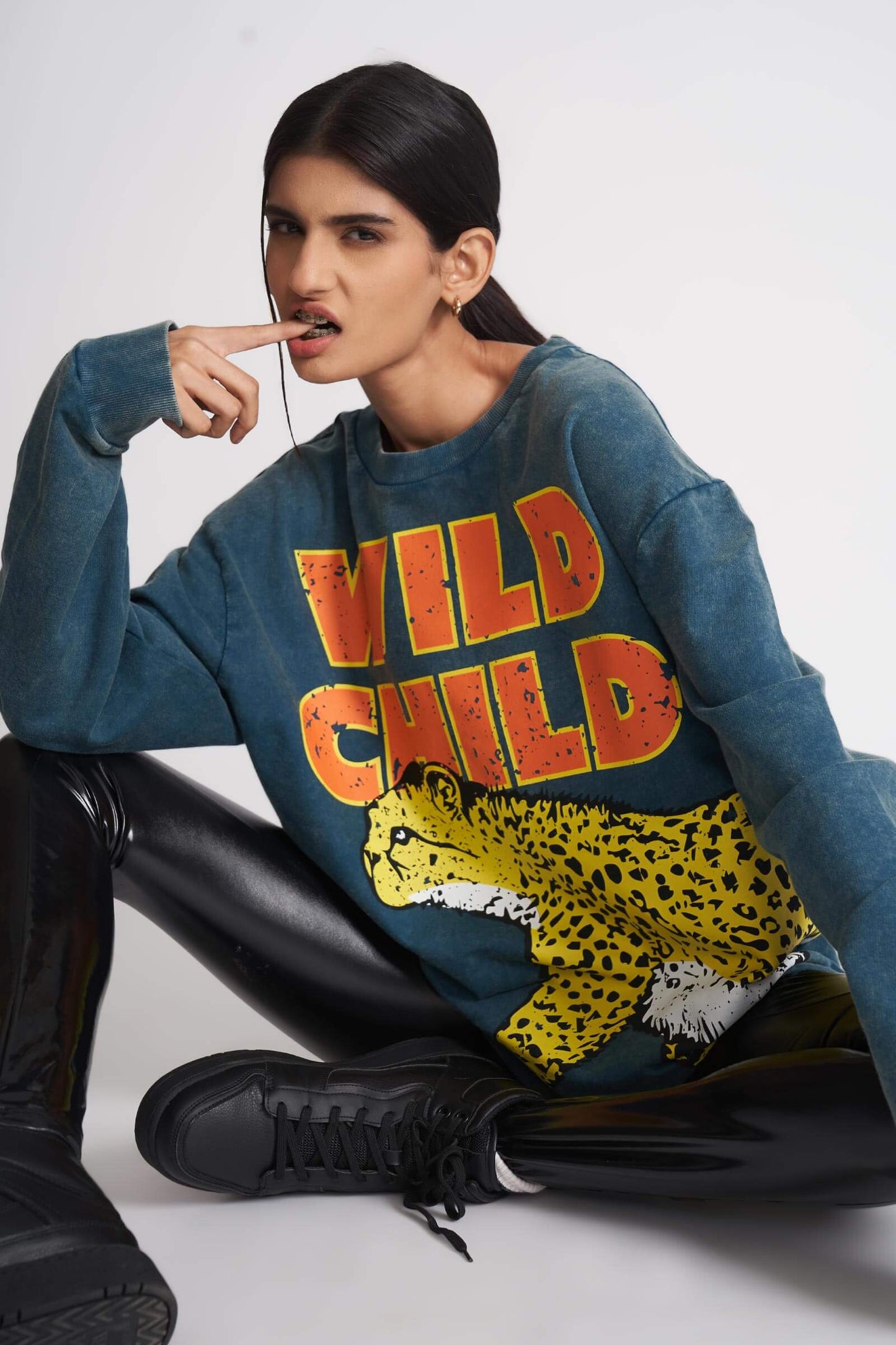 Untamed Faded Effect Heavyweight Sweatshirt