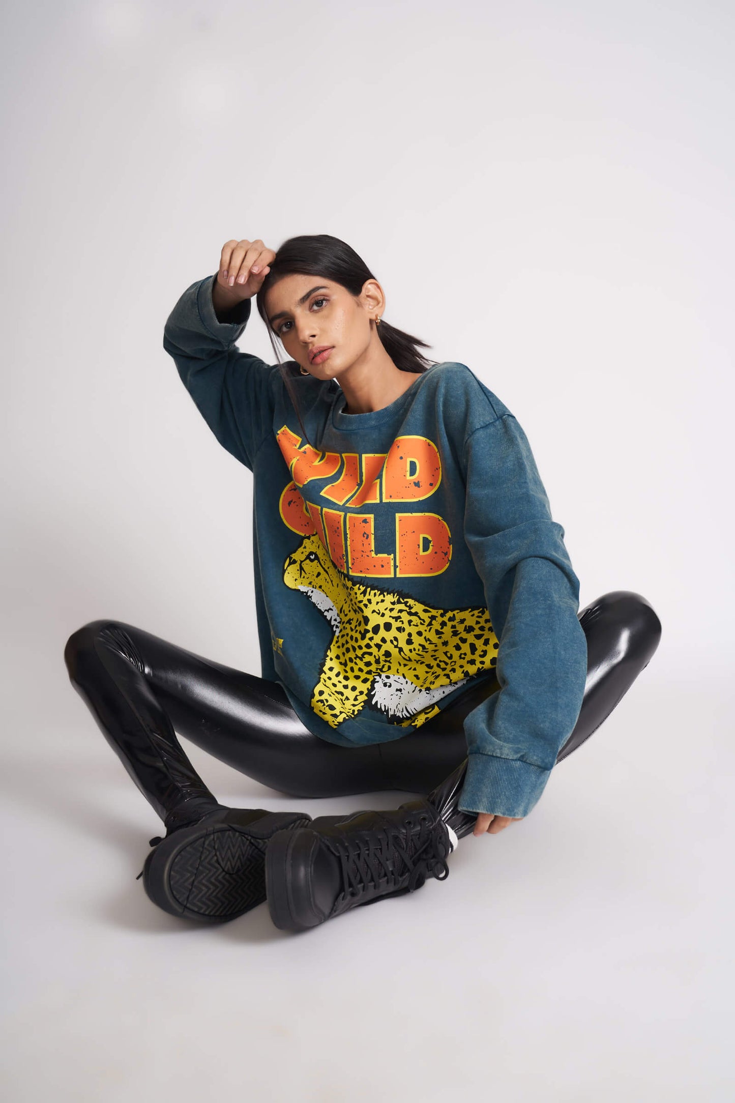 Untamed Faded Effect Heavyweight Sweatshirt