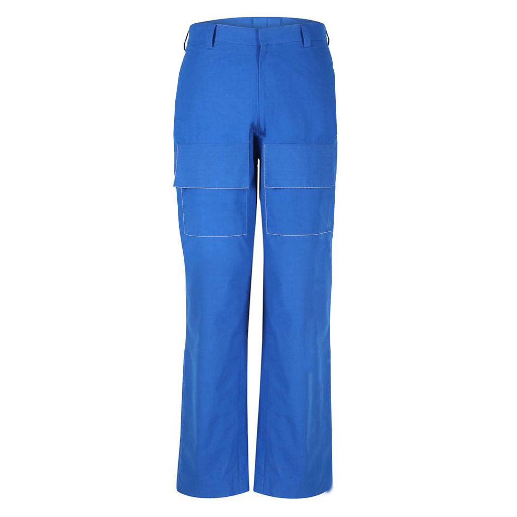 Cobalt Huemn Jeans With Oversized Patch Pockets