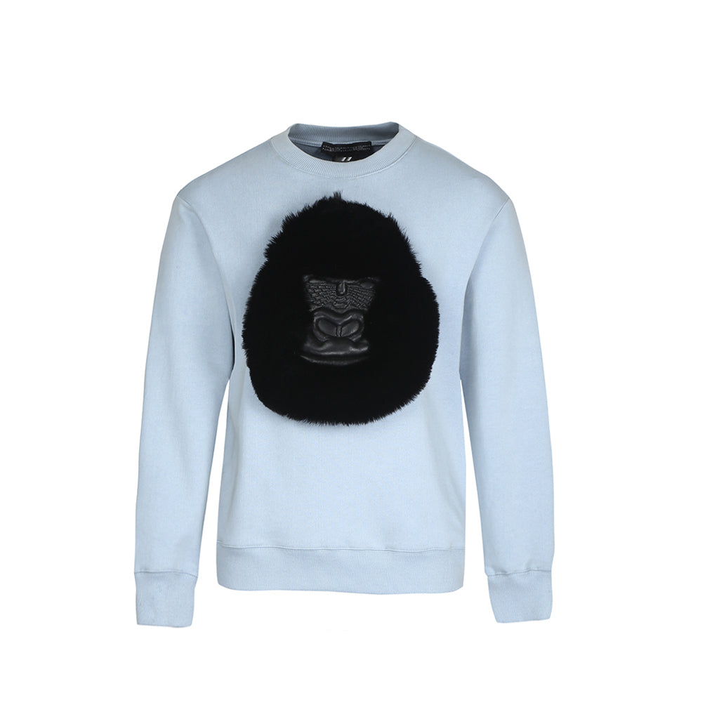 Huemn Classic Handmade Gorilla Sweatshirt (Powder Blue)