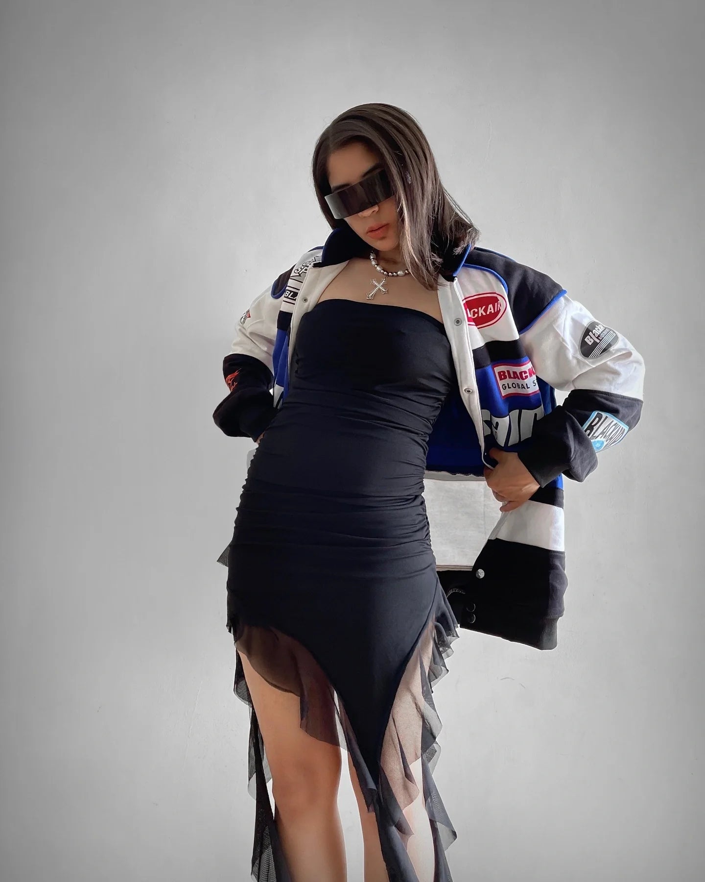 Black Air Classic Vintage Racing Jacket – Iconic Style for Motorsport Enthusiasts - Prime Fitz