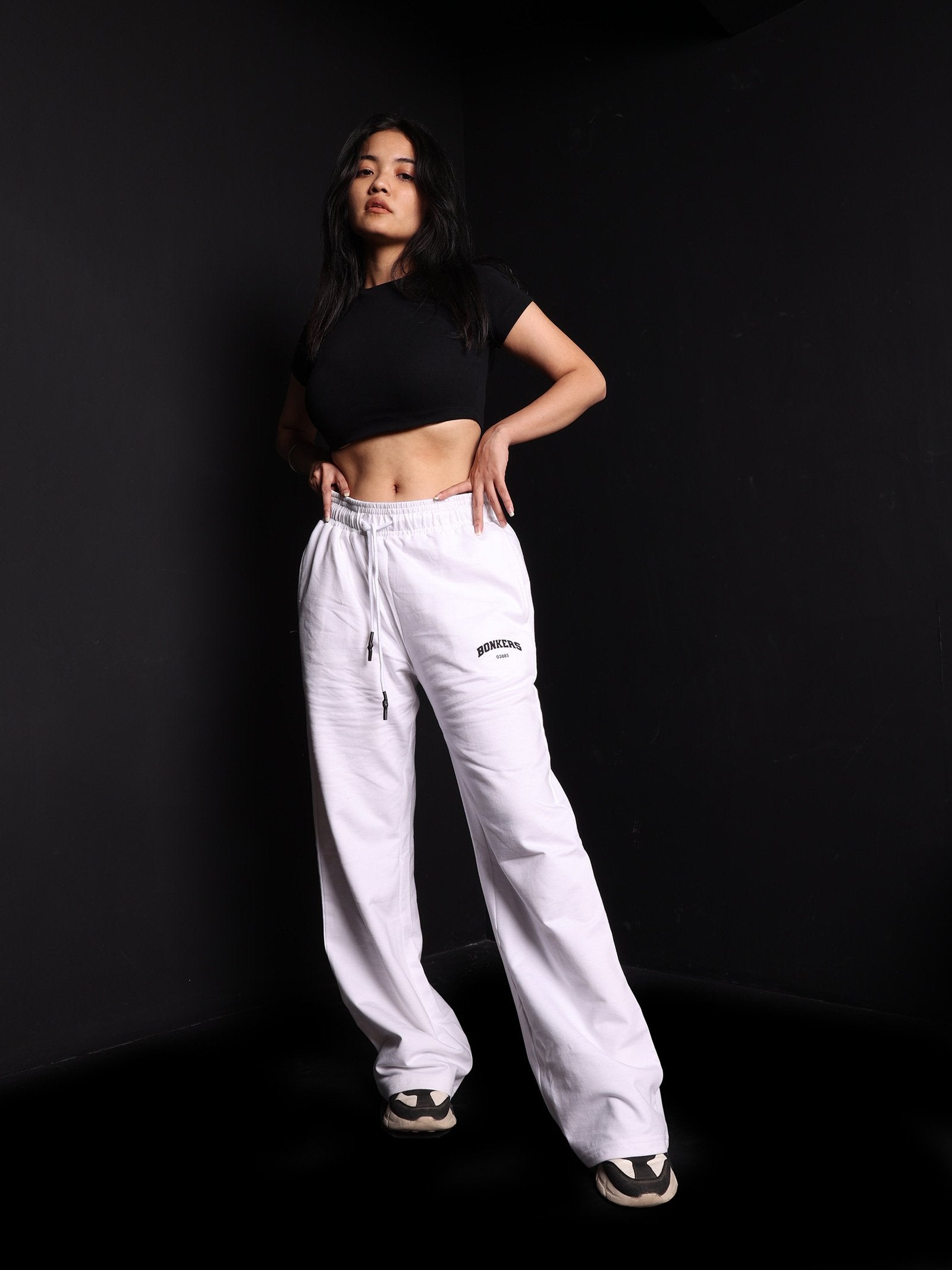 White Wide-Leg Sweatpants - Prime Fitz