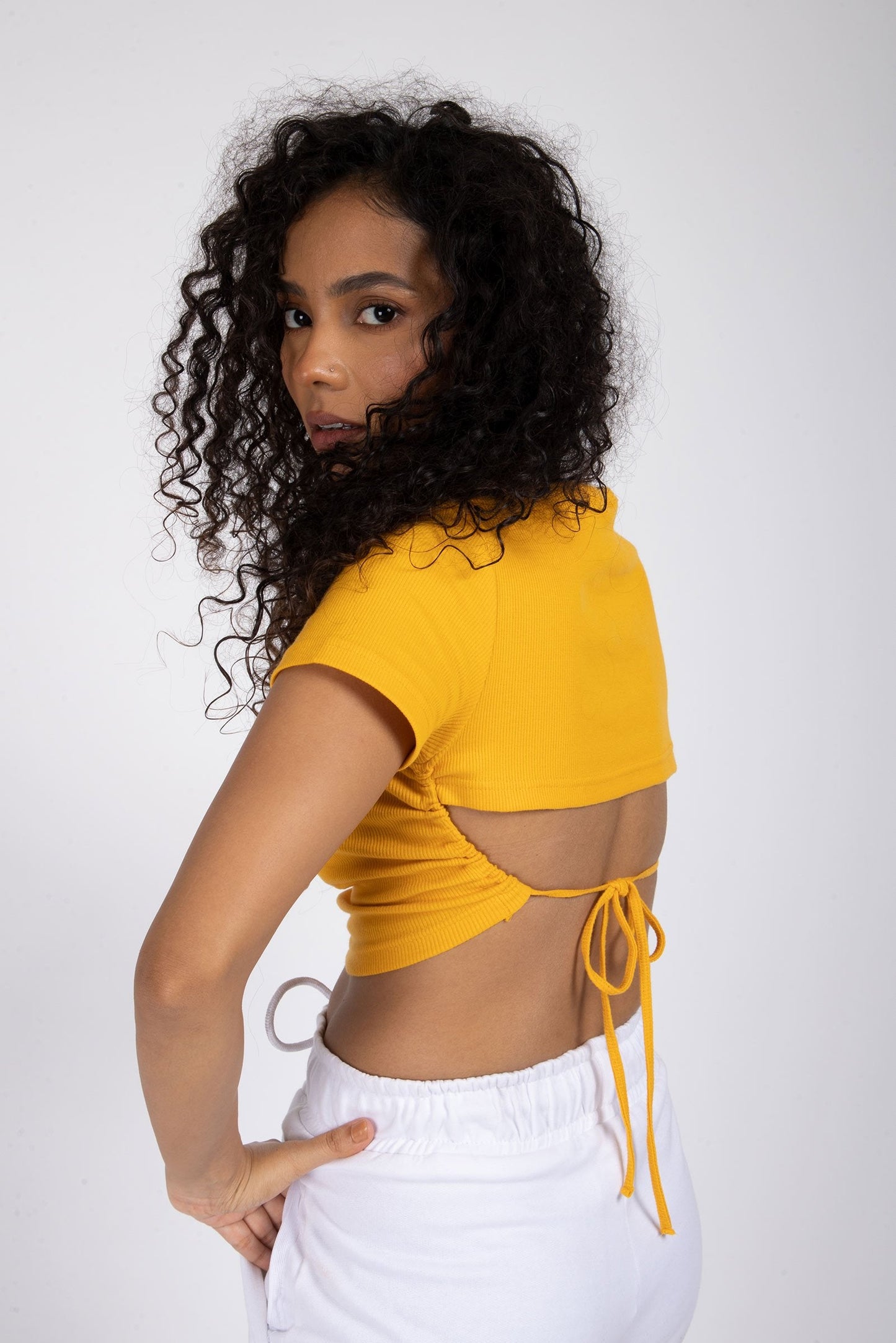 Yellow Backless Tie-Up